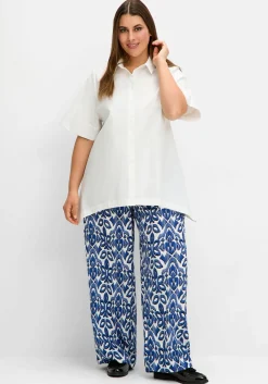 Weite bedruckte Hose mit Teilgummibund<sheego Sale