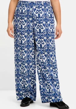 Weite bedruckte Hose mit Teilgummibund<sheego Sale