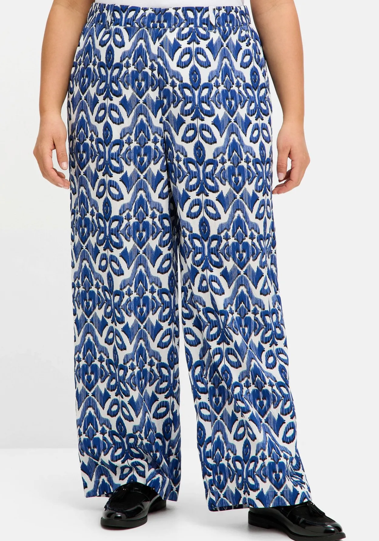 Weite bedruckte Hose mit Teilgummibund<sheego Sale