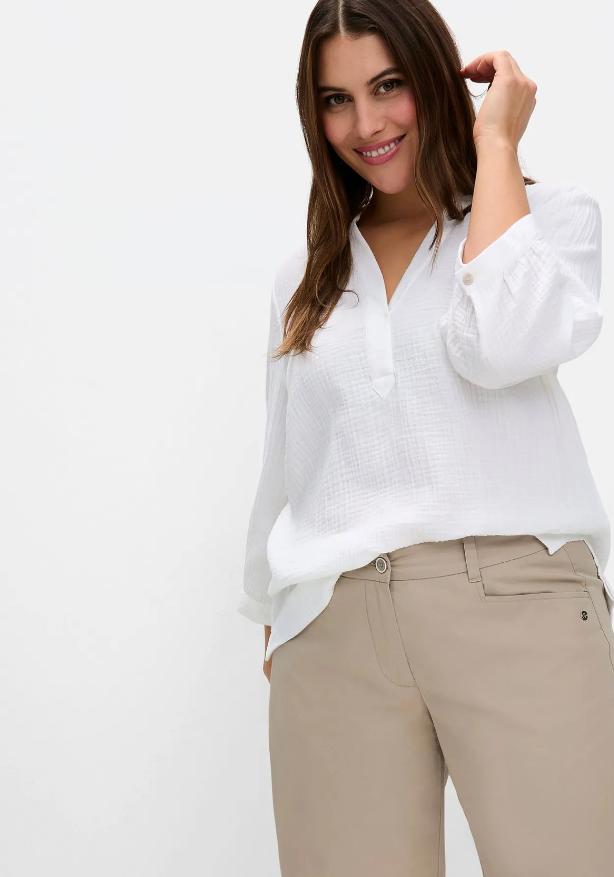 Weite Bermudas in Chino-Optik<sheego Online