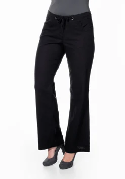 Weite Bootcut-Hose mit Leinenanteil<sheego Discount