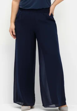 Weite Chiffonhose im Lagenlook, gefüttert<sheego Fashion