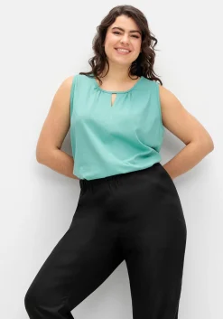 Weite, fließende Hose mit Bündchen am Saum<sheego Clearance
