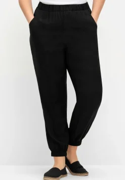 Weite, fließende Hose mit Bündchen am Saum<sheego Clearance