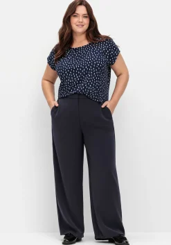 Weite gepflegte Hose mit Teilgummibund<sheego Fashion