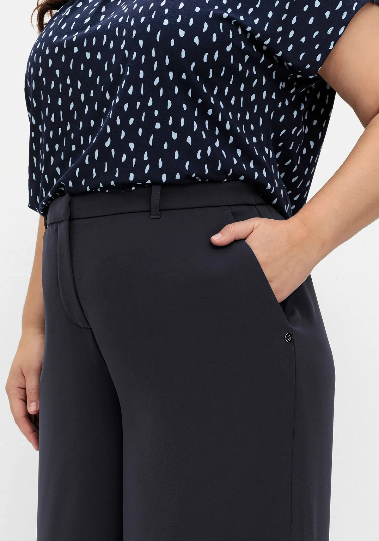Weite gepflegte Hose mit Teilgummibund<sheego Fashion