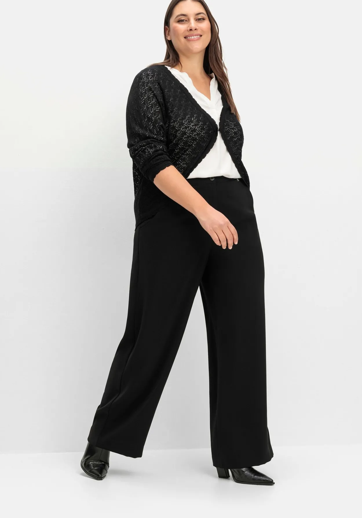 Weite High-Waist-Hose im Curvy-Schnitt ELLA<sheego Best