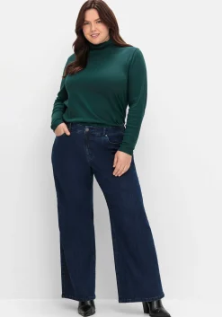 Weite High-Waist-Jeans im Curvy-Schnitt ELLA<sheego Outlet
