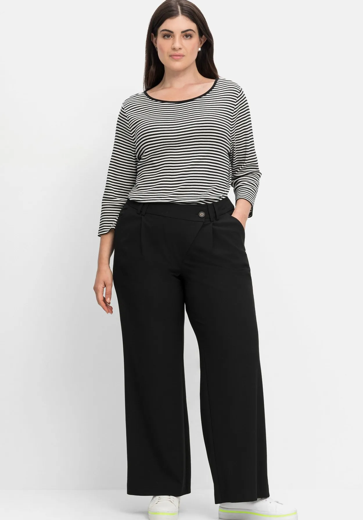 Weite Hose im Curvy-Schnitt ELLA mit Bundfalten<sheego New