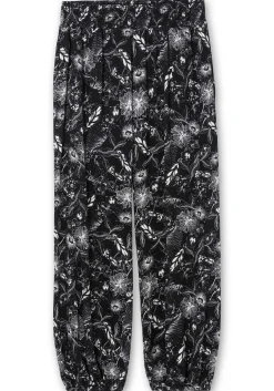 Weite Hose mit Blätterprint und breitem Smokbund<sheego Online