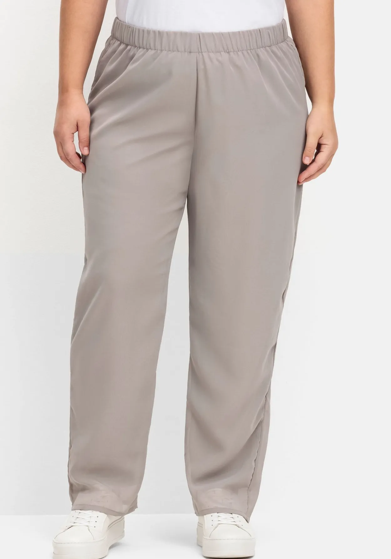 Weite Hose mit elastischem Bund und Innenfutter<sheego Fashion