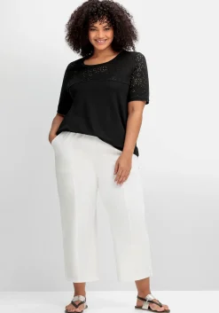 Weite 7/8-Hose mit Gummizugbund<sheego Fashion