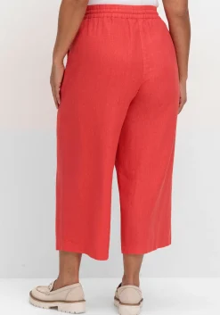 Weite 7/8-Hose mit Schlupfbund, im Leinenmix<sheego New
