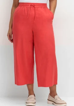 Weite 7/8-Hose mit Schlupfbund, im Leinenmix<sheego New