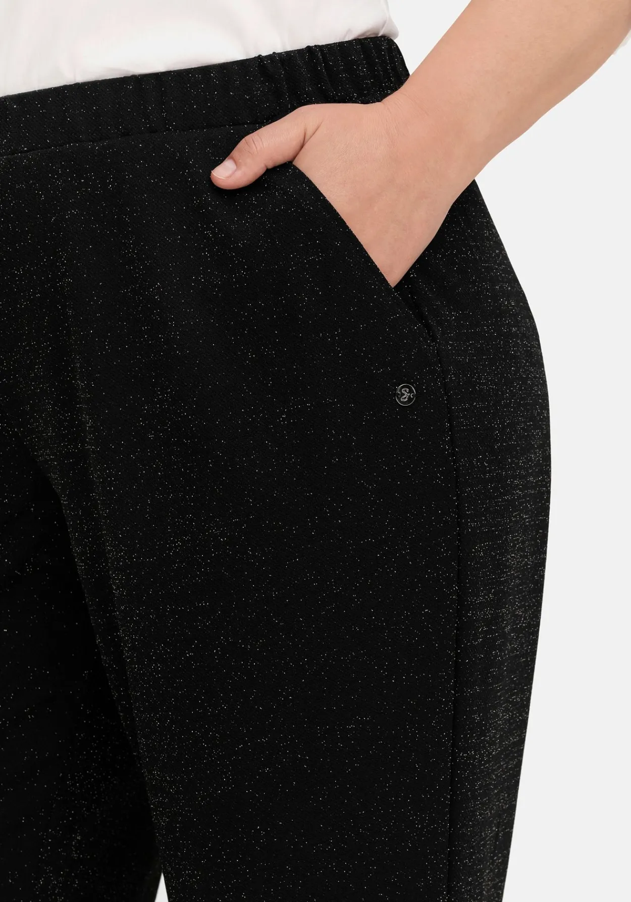 Weite Hose mit Schlupfbund, aus Effektgarn<sheego New