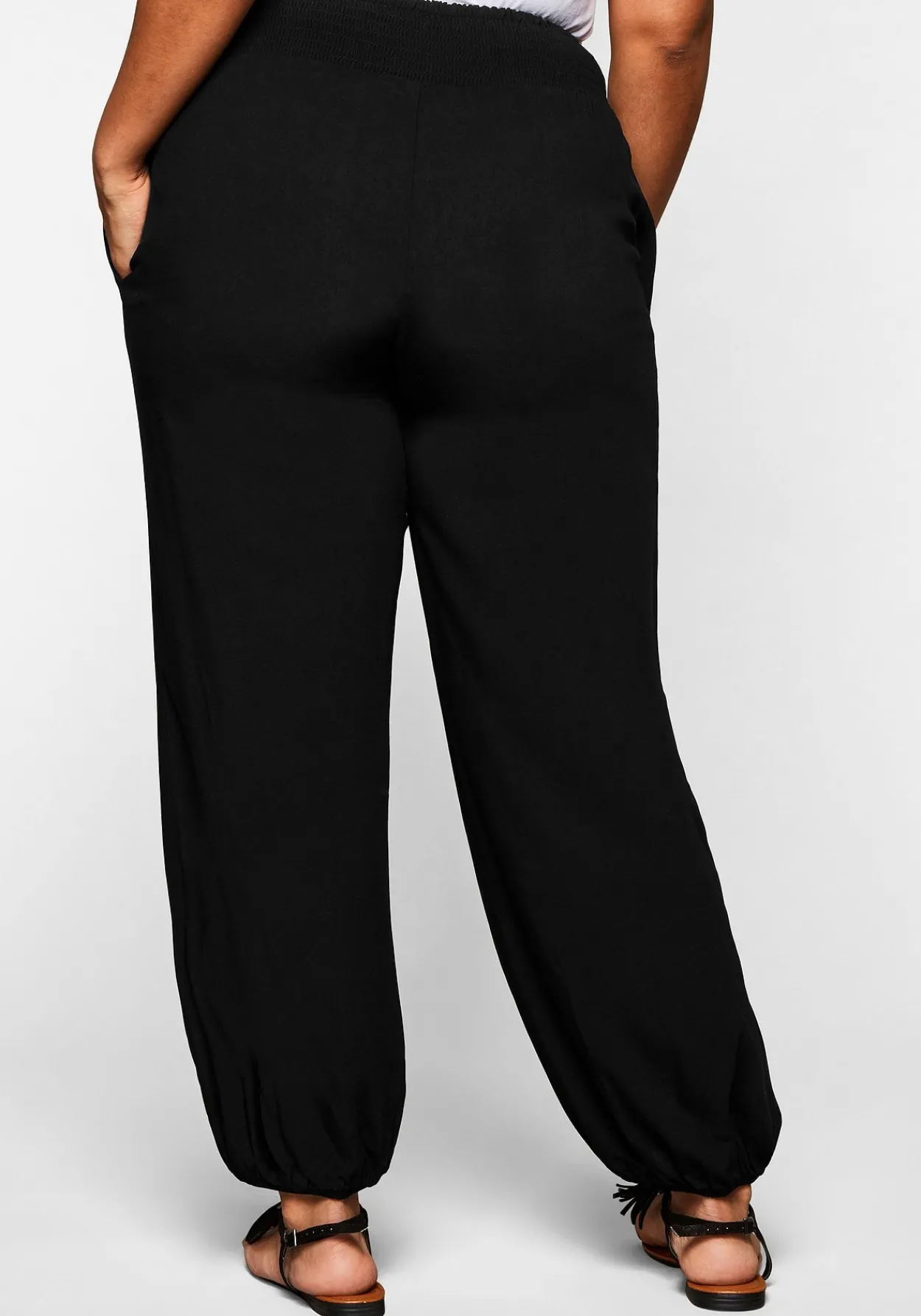 Weite Hose mit Smokbund, aus Viskose<sheego Discount