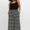 Weite 7/8-Hose mit Smokbund und Ethnoprint<sheego Online
