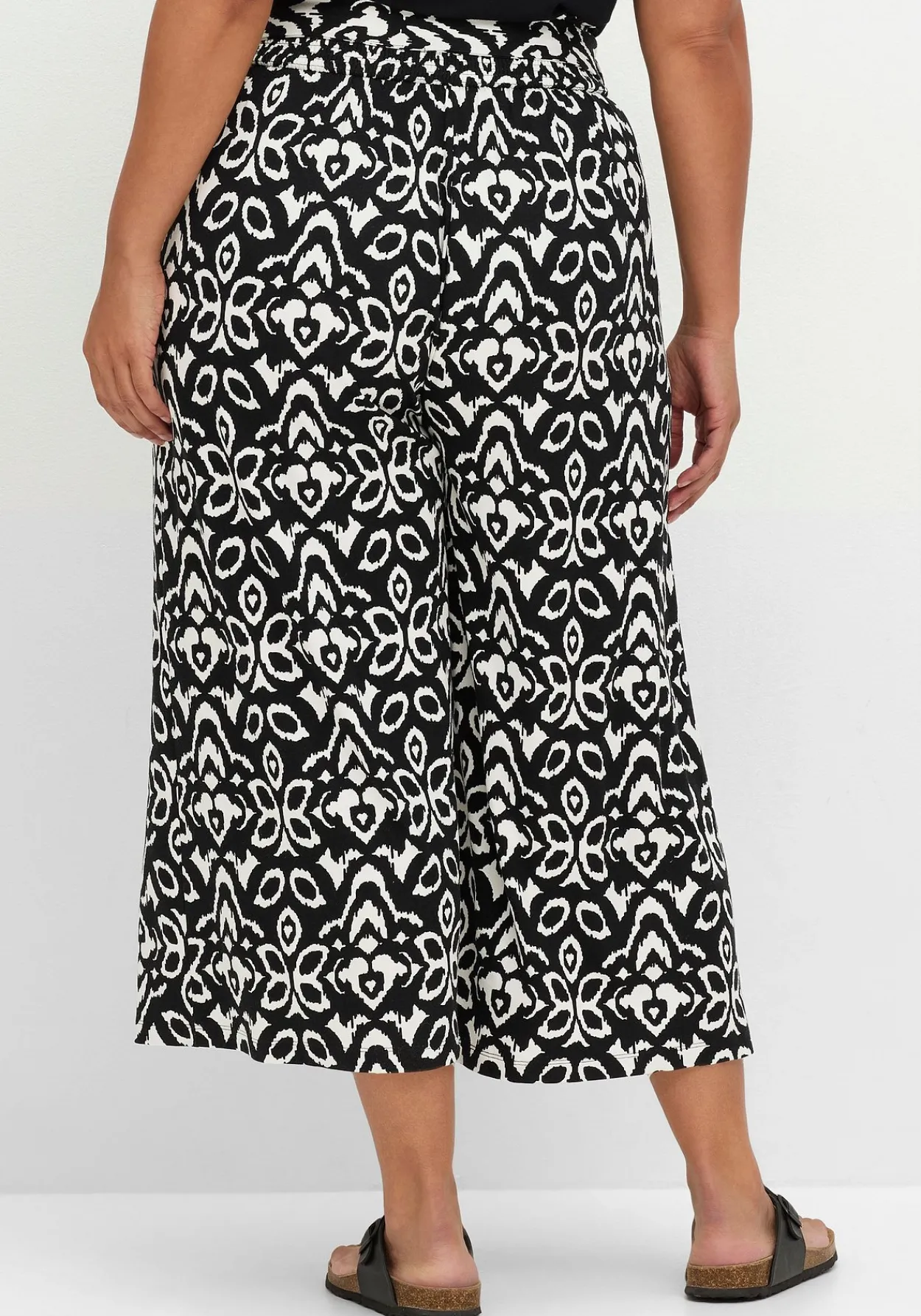 Weite 7/8-Hose mit Smokbund und Ethnoprint<sheego Online