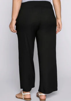 Weite Hose mit Smokbund und Taschen<sheego Fashion