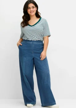 Weite Jeans mit Schlupfbund, in leichter Qualität<sheego Outlet