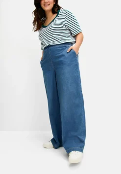 Weite Jeans mit Schlupfbund, in leichter Qualität<sheego Outlet