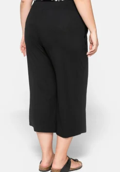 Weite Jerseyhose in 3/4-Länge, mit Smokbund<sheego Online