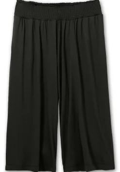 Weite Jerseyhose in 3/4-Länge, mit Smokbund<sheego Online