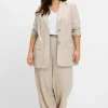 Weite Schlupfhose mit Bindeband, im Leinenmix<sheego Outlet