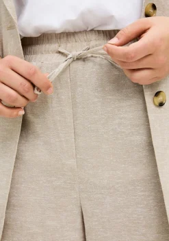 Weite Schlupfhose mit Bindeband, im Leinenmix<sheego Outlet