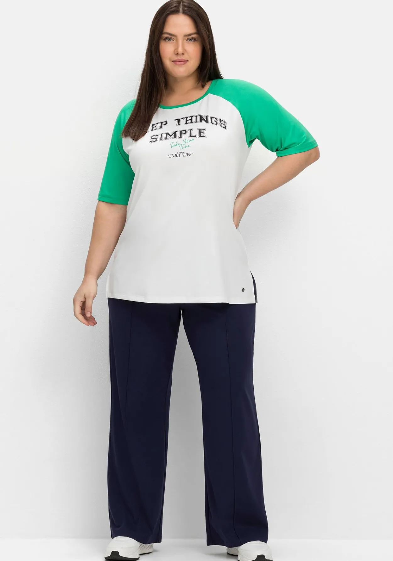 Weite Sporthose mit Teilungsnaht vorn<sheego Best