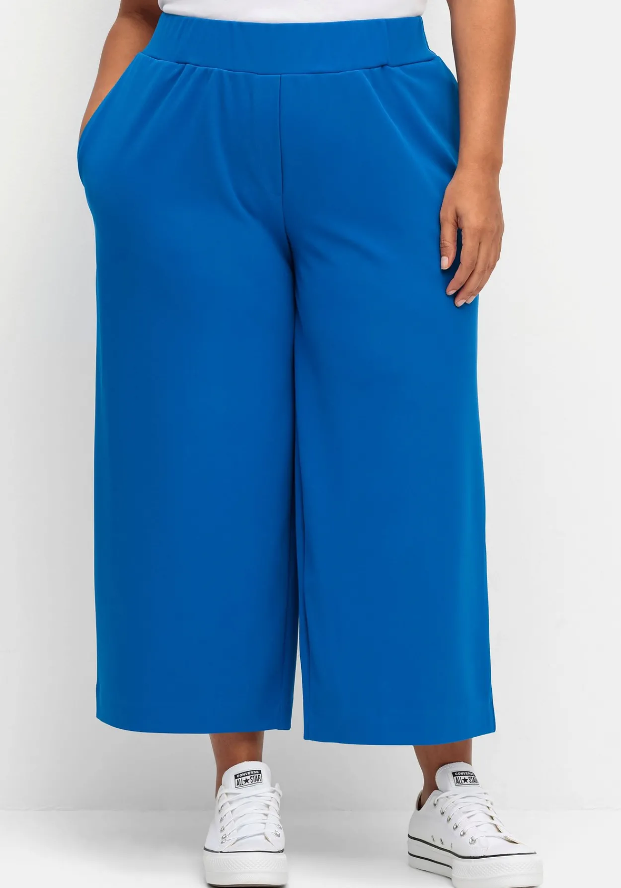 Weite verkürzte Hose mit Schlupfbund<sheego Sale