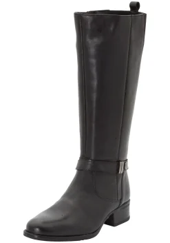 Weitschaftstiefel aus Leder mit Zierband<sheego Sale
