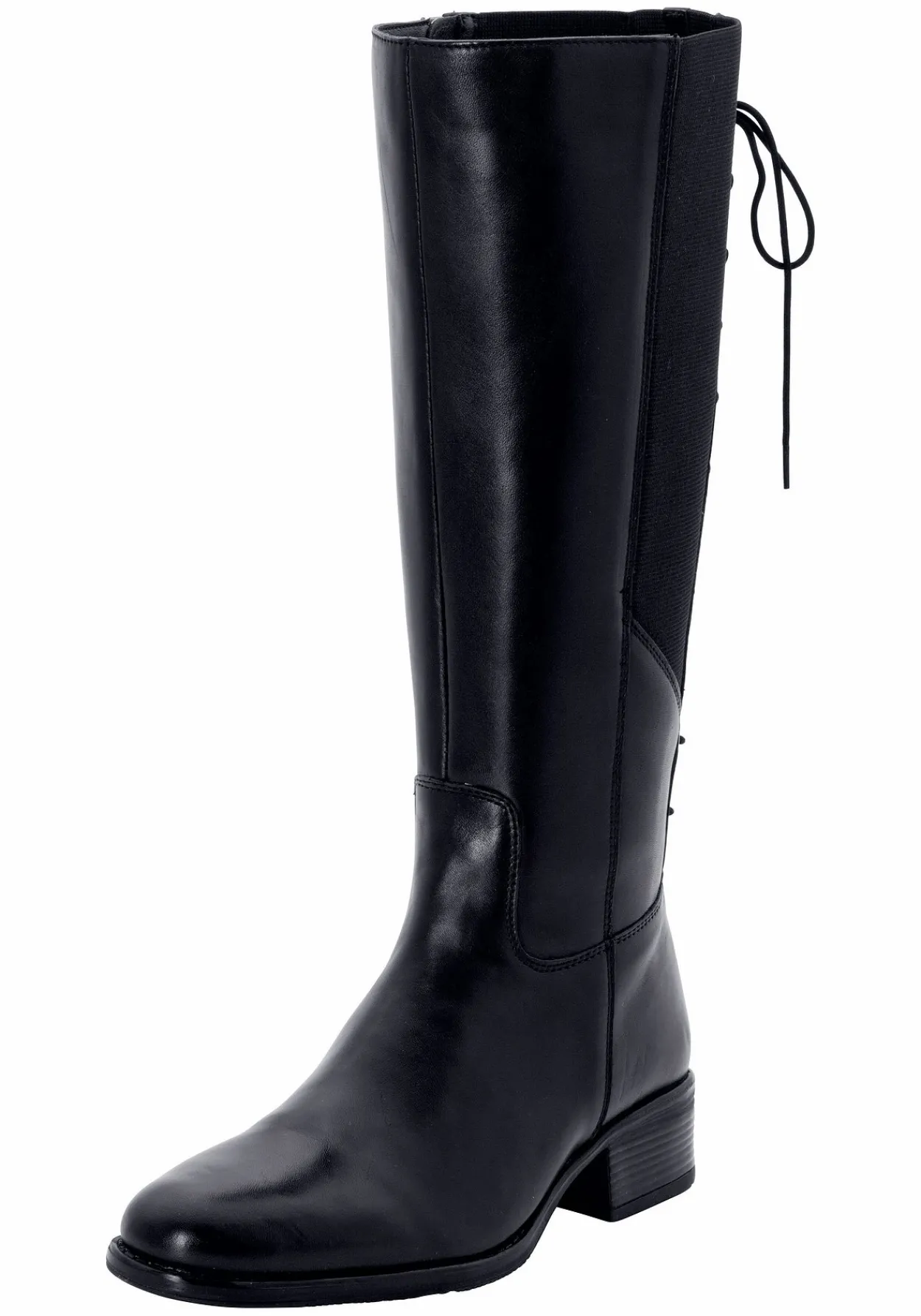 Weitschaftstiefel aus Leder mit Schnürung<sheego Sale