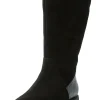 Weitschaftstiefel aus Leder mit Fellimitat<sheego New