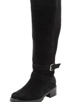 Weitschaftstiefel aus Leder mit Schnallenbändern<sheego New
