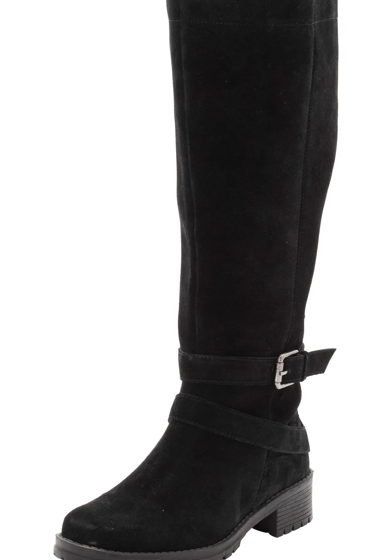 Weitschaftstiefel aus Leder mit Schnallenbändern<sheego New