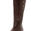 Weitschaftstiefel aus Leder mit drei Zierschnallen<sheego Online