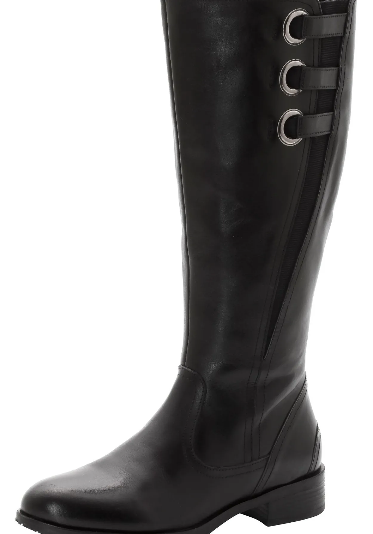 Weitschaftstiefel aus Leder mit drei Zierschnallen<sheego Hot