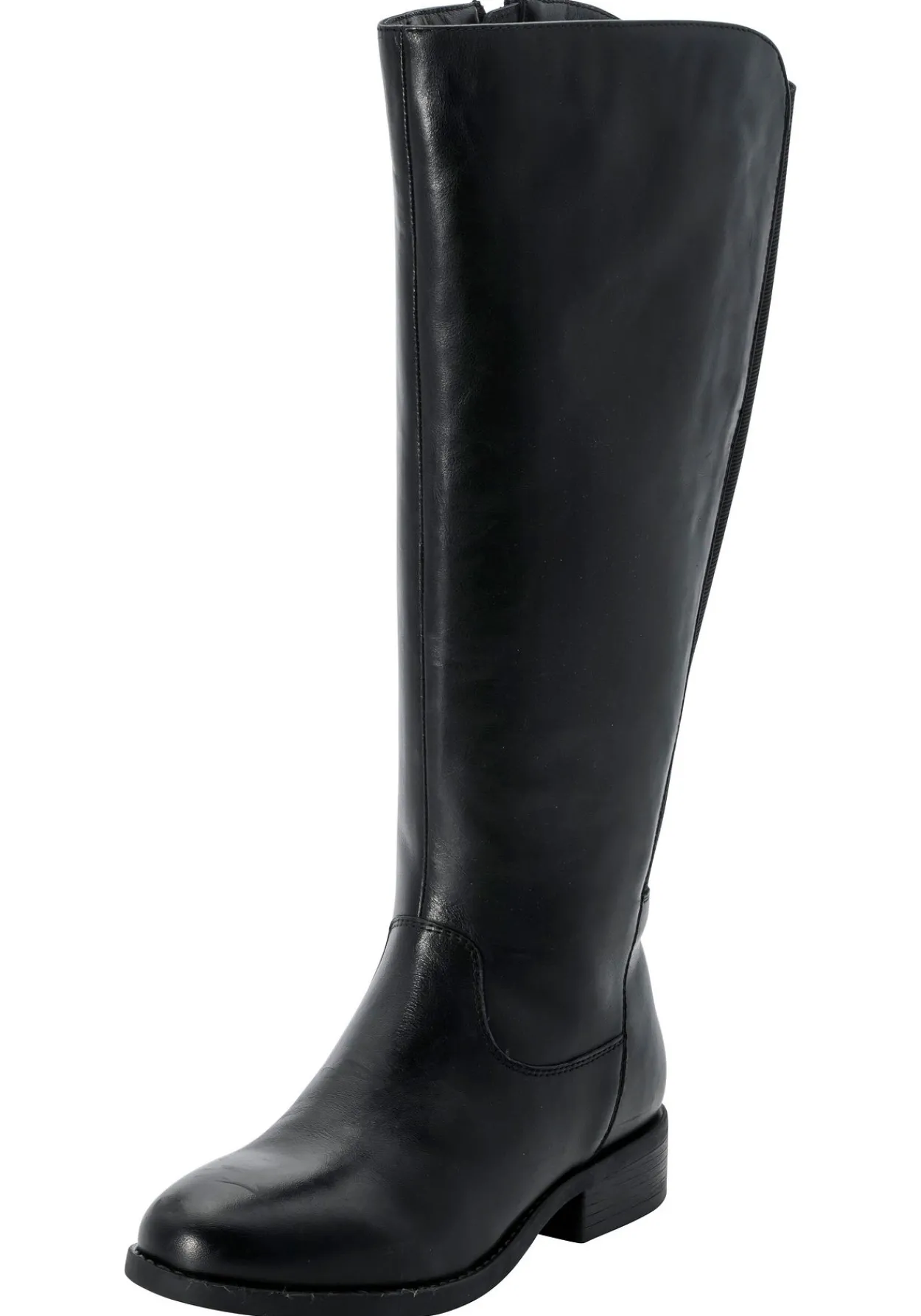 Weitschaftstiefel aus Leder mit Stretch-Einsatz<sheego Best