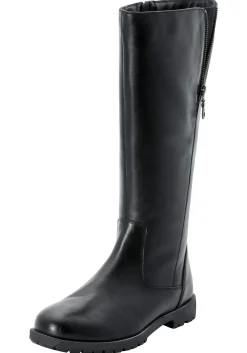 Weitschaftstiefel aus Leder mit Zierreißverschluss<sheego Clearance