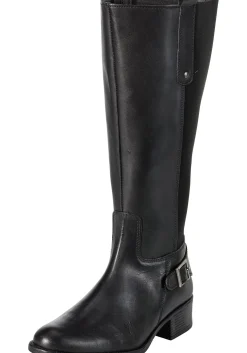 Weitschaftstiefel aus Leder mit Zierschnalle<sheego New