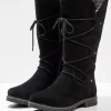 Weitschaftstiefel aus Leder mit Schnürung<sheego Sale
