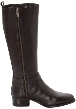 Weitschaftstiefel aus Leder mit Zierband<sheego Sale