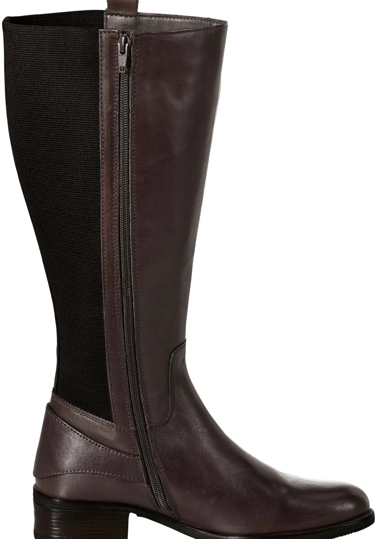 Weitschaftstiefel aus Leder mit Zierschnalle<sheego Clearance