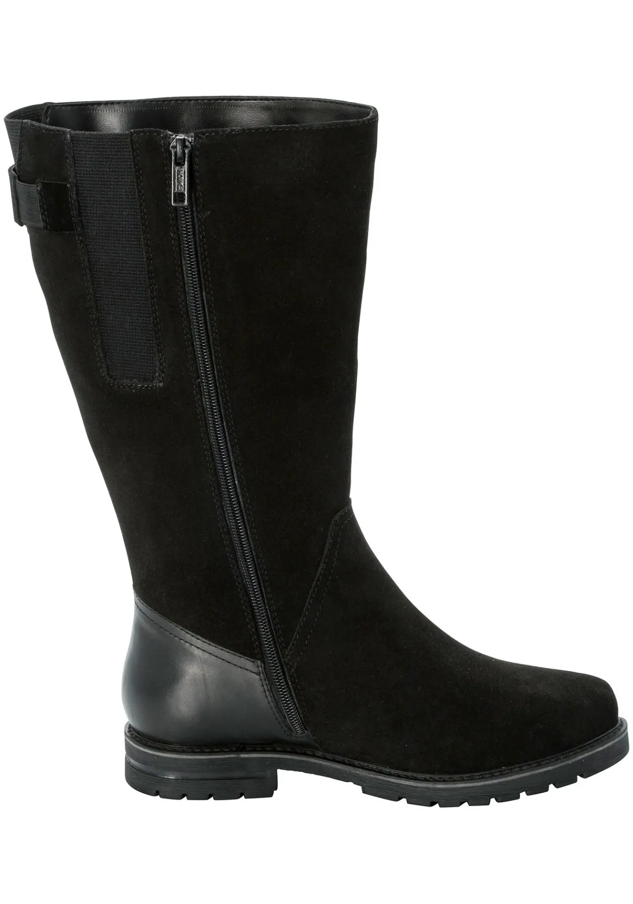 Weitschaftstiefel aus Leder mit Fellimitat<sheego New