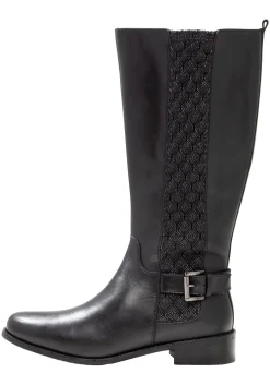 Weitschaftstiefel aus Leder, mit Schnallenbändern<sheego Discount