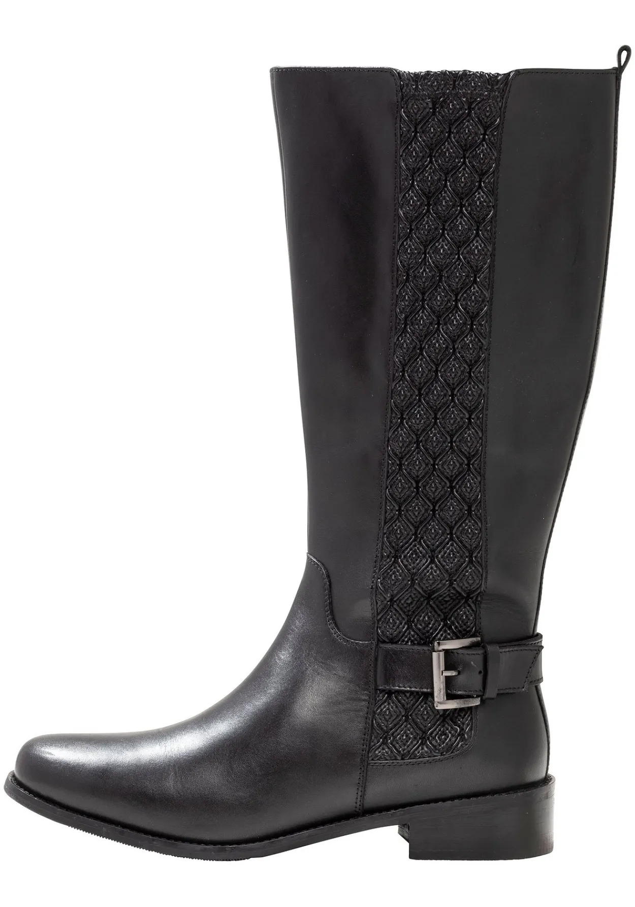 Weitschaftstiefel aus Leder, mit Schnallenbändern<sheego Discount