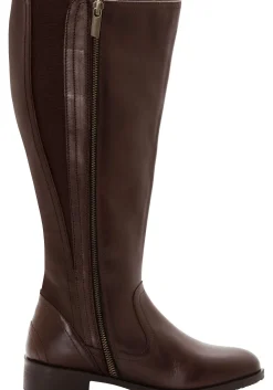 Weitschaftstiefel aus Leder mit drei Zierschnallen<sheego Online