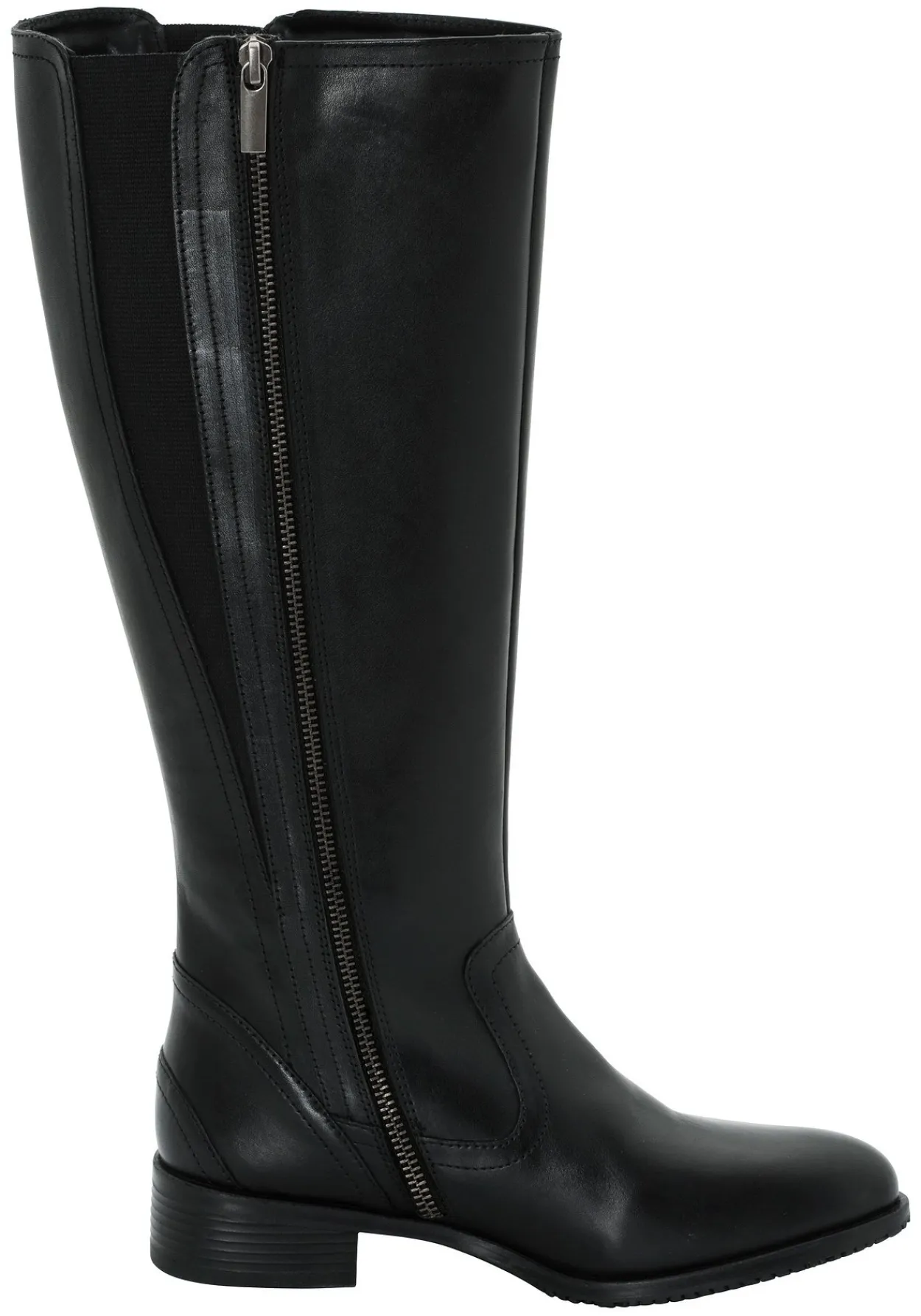 Weitschaftstiefel aus Leder mit drei Zierschnallen<sheego Hot
