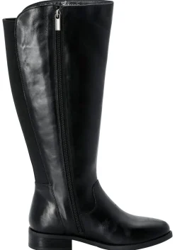 Weitschaftstiefel aus Leder mit Stretch-Einsatz<sheego Best